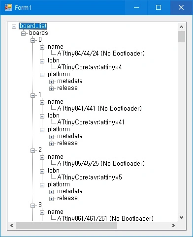 Display JSON data on TreeView