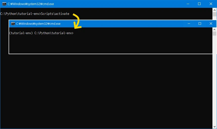 Activate virtual environment in python