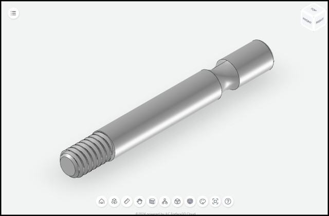 preview of thread CNC model by JLCPCB