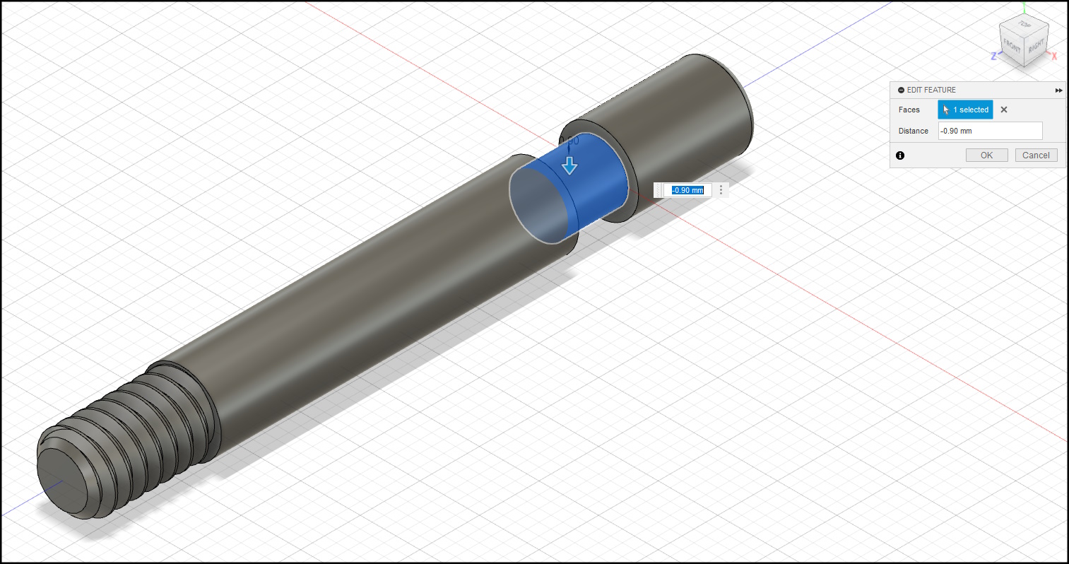 mount thread offsetfaces in fusion 360