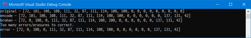 Reed-Solomon Test - Fail