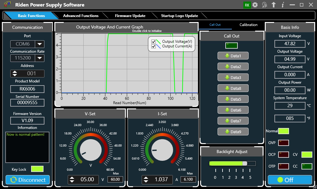 Riden Power Supply Windows PC Software