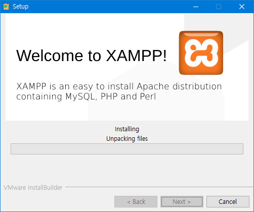 XAMPP 설치화면
